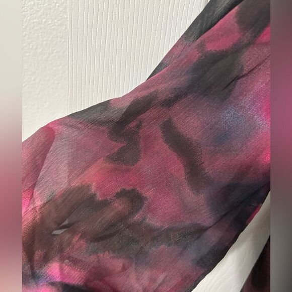 Sofia Vergara Empire Maxi Dress Plus Size XXLPlum Floral w/POCKETS Fully Lined - Picture 5 of 10